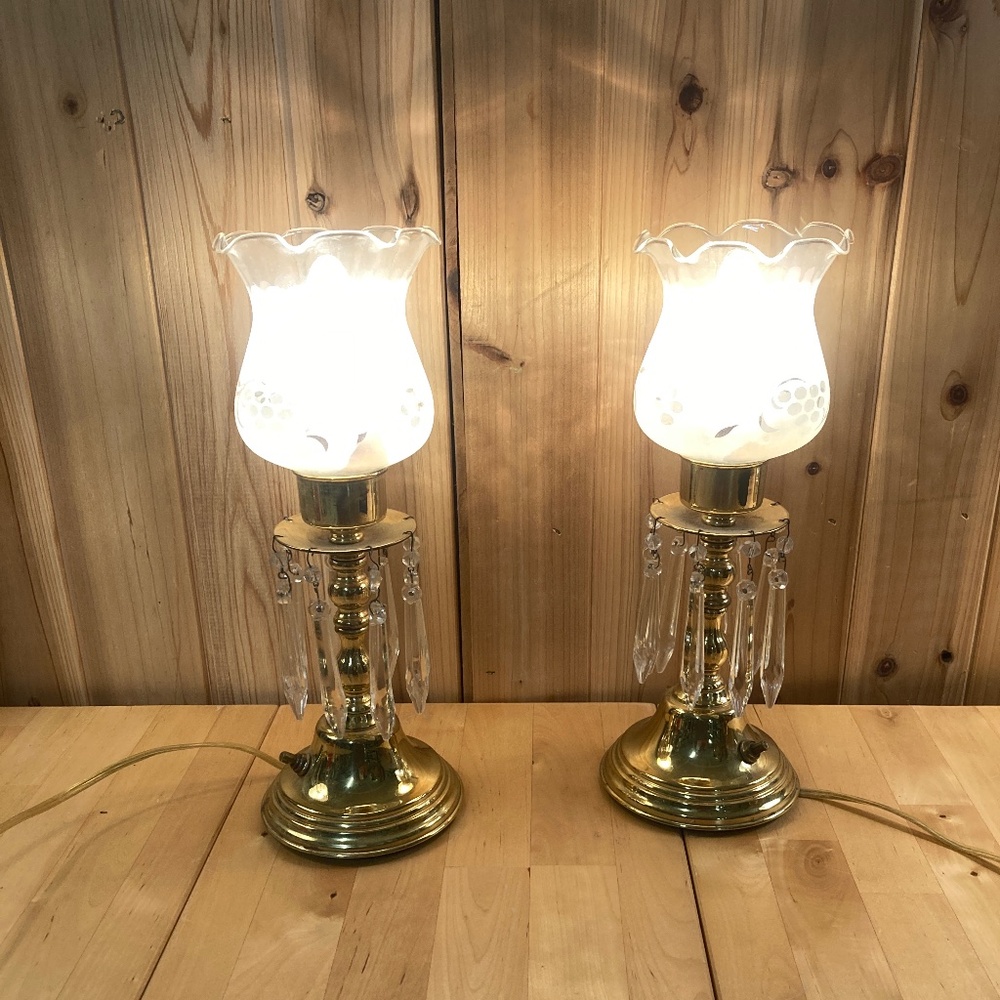 Genuine Brass Base Boudoir Lamps